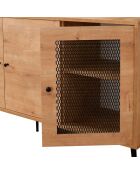 Buffet Wire chêne/noir - 180x81x41 cm