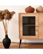 Buffet Wire chêne/noir - 180x81x41 cm