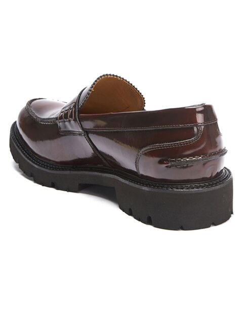 Mocassins en Cuir verni Lucas bordeaux