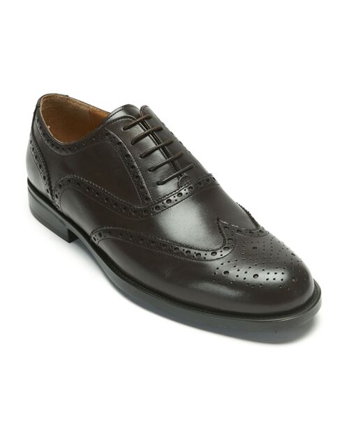 Richelieus en Cuir Félix marron foncé