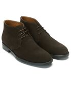 Derbies en Velours de cuir Simon marron foncé