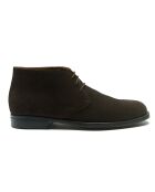 Derbies en Velours de cuir Simon marron foncé