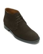 Derbies en Velours de cuir Simon marron foncé