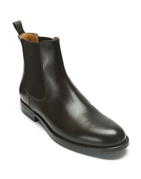 Chelsea Boots en Cuir Mahaut marron foncé