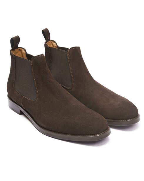 Arthur Chelsea-Stiefel aus Veloursleder in Dunkelbraun