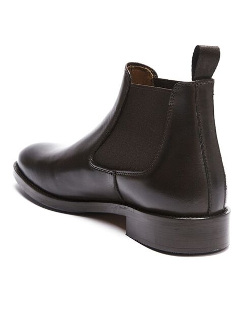 Dunkelbraune Chelsea-Stiefel Louise aus Leder