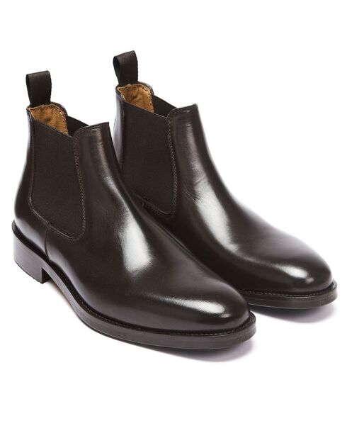 Chelsea Boots en Cuir Louise marron foncé