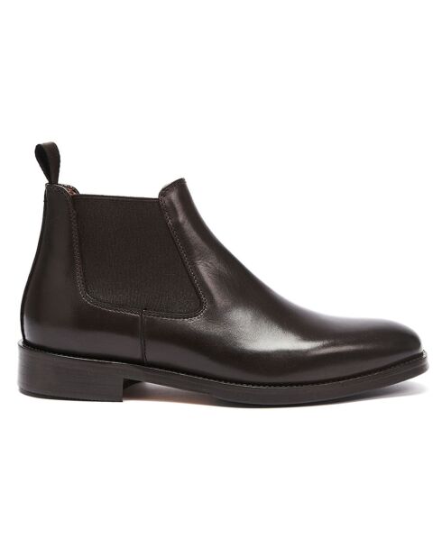 Chelsea Boots en Cuir Louise marron foncé
