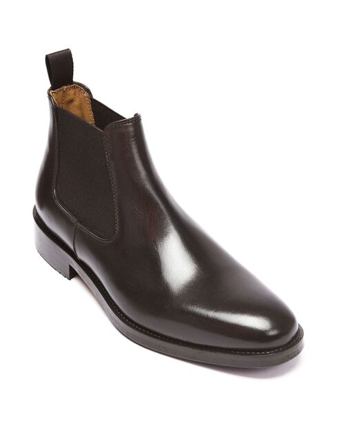 Chelsea Boots en Cuir Louise marron foncé