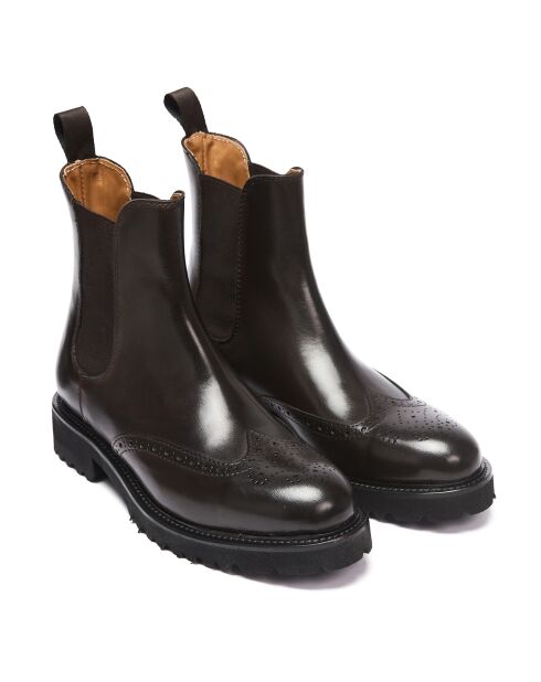 Alice donkerbruine leren chelsea-laarzen