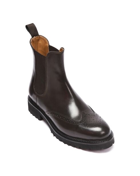 Alice donkerbruine leren chelsea-laarzen