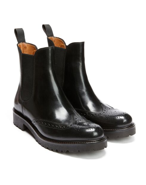 Chelsea Boots en Cuir Alice noires