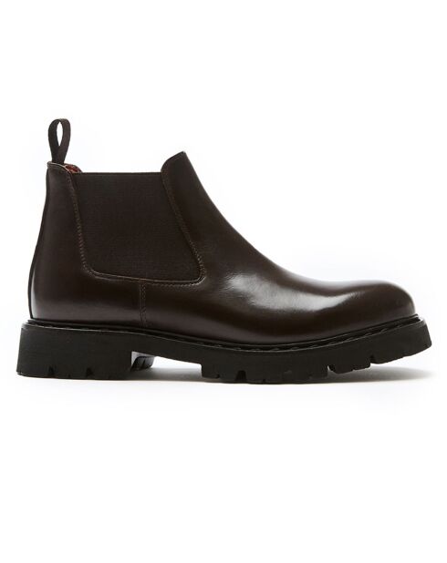 Chelsea Boots en Cuir Zoé marron foncé