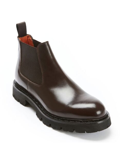 Chelsea Boots en Cuir Zoé marron foncé