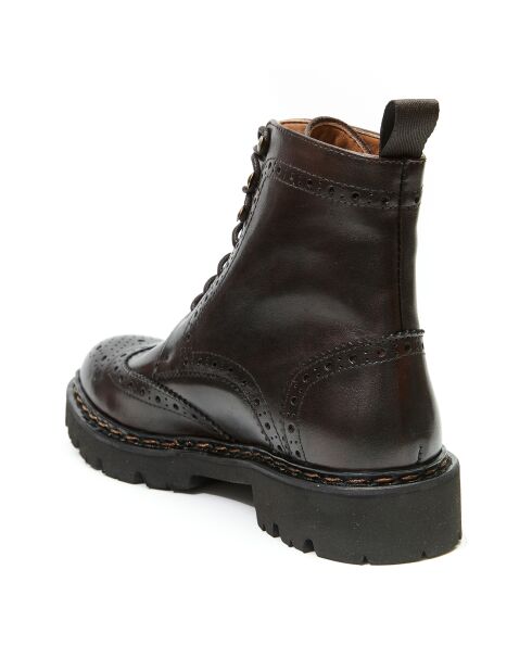 Chloé dunkelbraune Lederstiefel