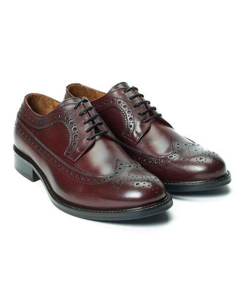 Derby Sofia in pelle bordeaux
