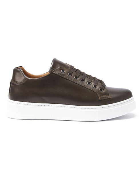 Sneakers en Cuir Paul marron/bronze