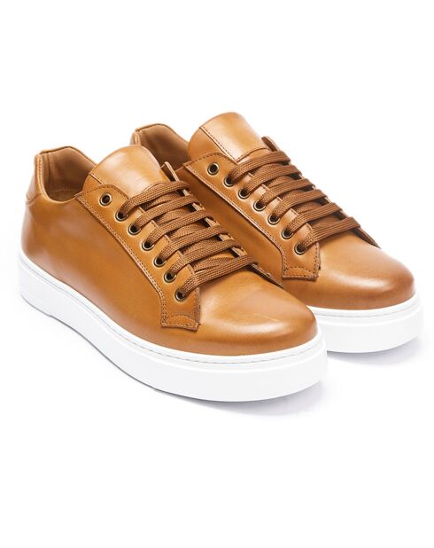 Sneakers en Cuir Paul camel