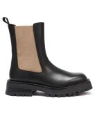 Chelsea Boots en Cuir Marion noir/doré