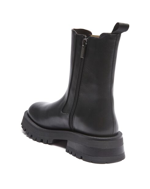 Chelsea Boots en Cuir Marion noir/doré