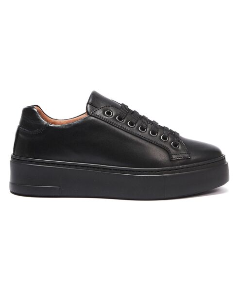 Schwarze Laure Ledersneaker