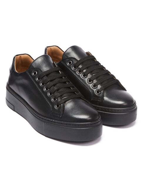 Schwarze Laure Ledersneaker