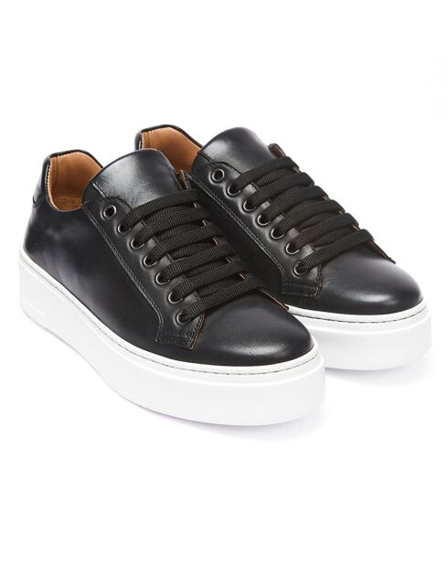 Schwarze Laure Ledersneaker