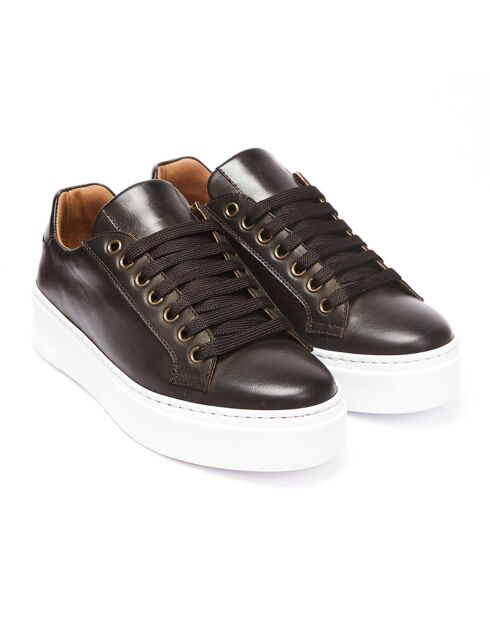 Sneakers Laure aus Leder in Braun/Bronze