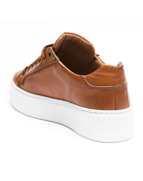 Sneakers en Cuir Laure camel