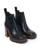 Chelsea Boots en Cuir Victoire noires - Talon 9 cm