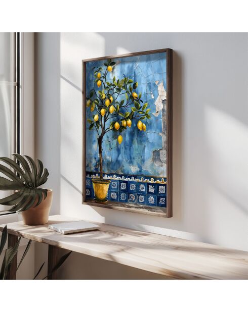 Tableau décoratif citronnier multicolore - 50x70x3.5 cm
