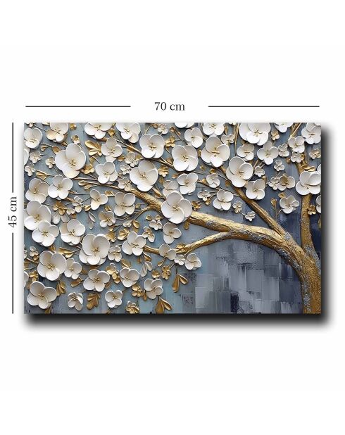 Cuadro decorativo árbol florido multicolor - 45x70 cm