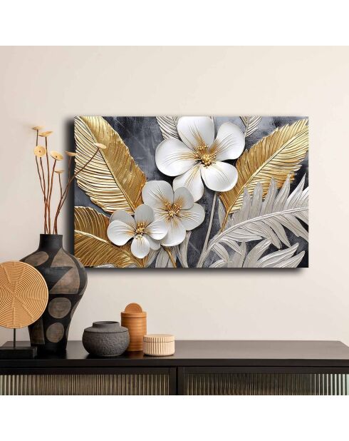 Tableau décoratif Fleurs multicolore - 45x70 cm