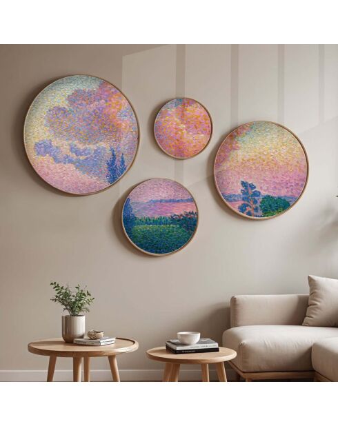 Tableau décoratif 4 pièces Nature colorée multicolore