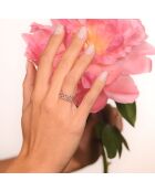 Astéria Ring aus 0,05 ct Diamanten, 0,85 ct Amethystquarz und 0,85 kt Roségold Amethystquarz