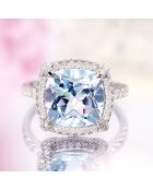 Bague Albury Diamants 0.36 ct Topaze 5.77 cts or blanc