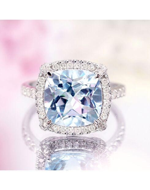 Bague Albury Diamants 0.36 ct Topaze 5.77 cts or blanc