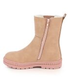 Bottes fourrées Billie beige/rose