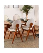 Table + 4 Chaises Touch Wooden noyer/crème