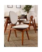 Table + 4 Chaises Touch Wooden noyer/crème