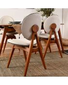 Table + 4 Chaises Touch Wooden noyer/crème