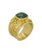 Bague Elisabeth Aventurine verte en laiton