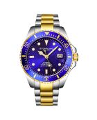 Montre Homme en Acier Automatique Depthmaster argenté/doré