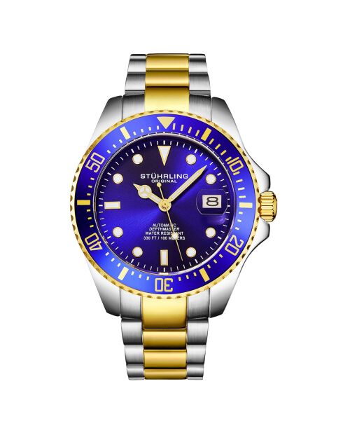 Montre Homme en Acier Automatique Depthmaster argenté/doré