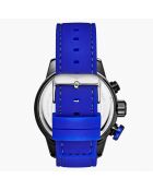 Montre Homme en Silicone Quartz Chronographe Aquatic Force bleue