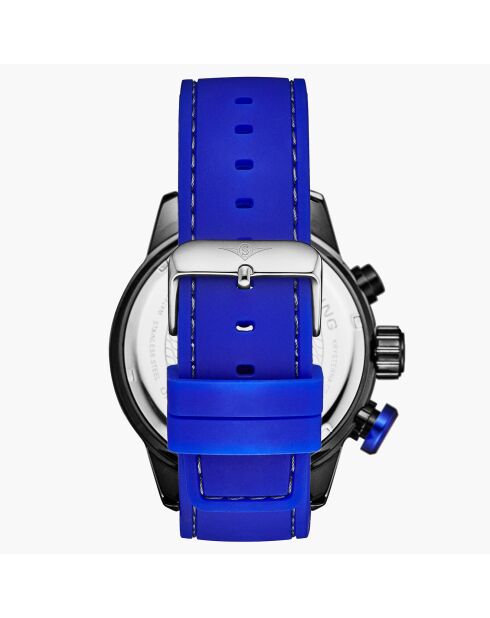 Montre Homme en Silicone Quartz Chronographe Aquatic Force bleue