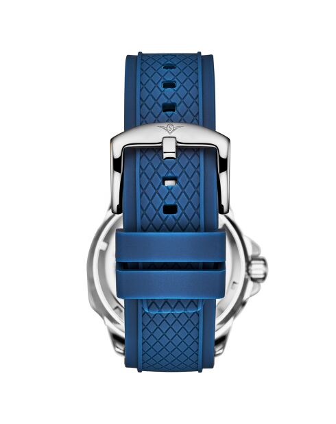 Montre Homme en Silicone Automatique Edwardian Skeleton bleue