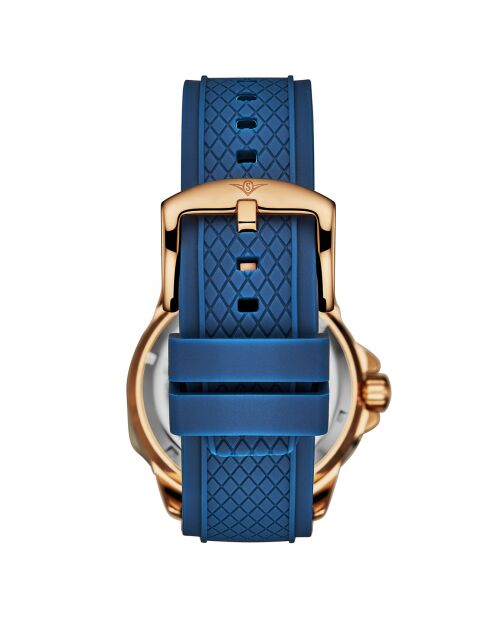 Montre Homme en Silicone Automatique Edwardian Skeleton bleue