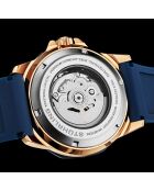 Montre Homme en Silicone Automatique Edwardian Skeleton bleue
