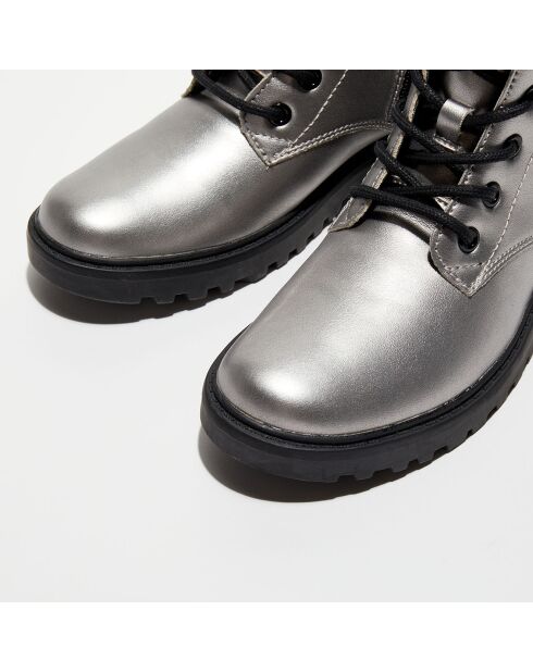 Bottines Casey argentées